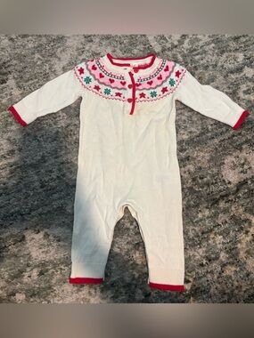 Cat & Jack Cream Knit Footie One-Piece 0-3 months